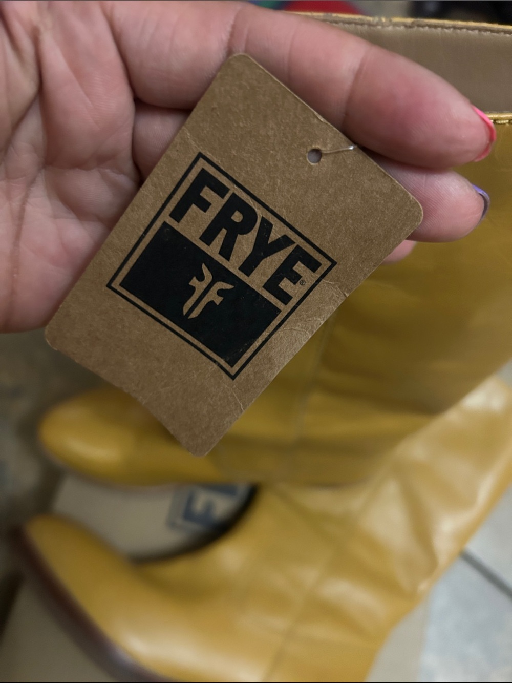 Frye- Camryn Women’s Tall Leather Riding Boots - Mustard Yellow NWT size 10 - Picture 2 of 5